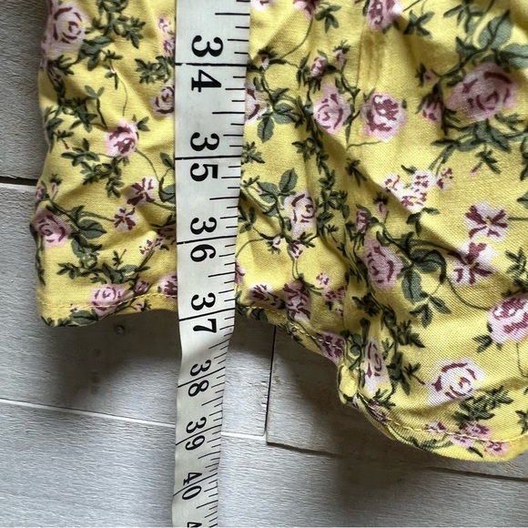 Torrid Dress Womens 2X Yellow Floral Mini Challis Sundress Pockets - Picture 13 of 13